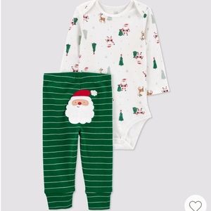 Baby 3 months Christmas holiday Santa outfit
